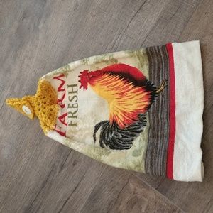 Homemade‎ Crochet Decorative Towel Rooster Farm